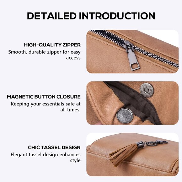 Stylish Women's Crossbody Travel Purse with RFID Protection & Adjustable Strap - Picture 6 of 7